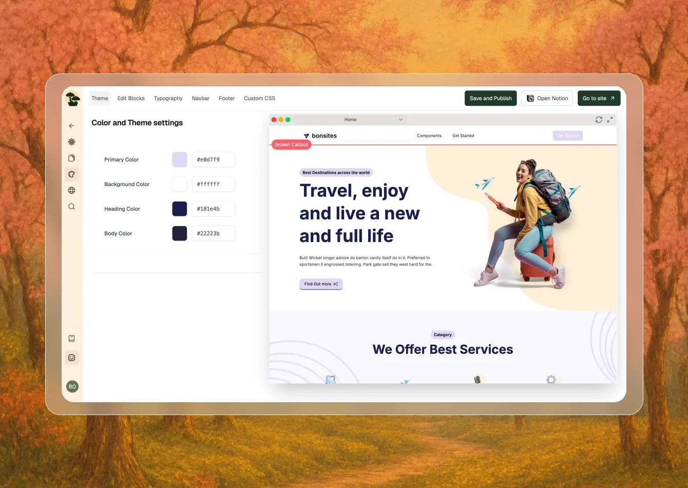 Brand customization features